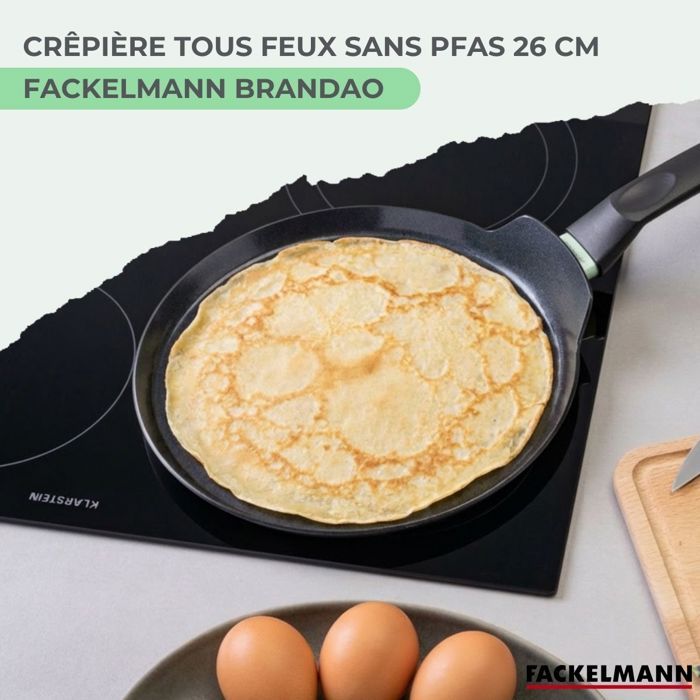 Set chandeleur crepiere - FACKELMANN - BRANDAO - Ř 26 cm - 3 ustensiles