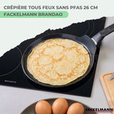 Set chandeleur crepiere - FACKELMANN - BRANDAO - Ř 26 cm - 3 ustensiles