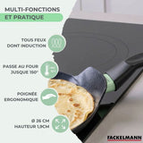Set chandeleur crepiere - FACKELMANN - BRANDAO - Ř 26 cm - 3 ustensiles