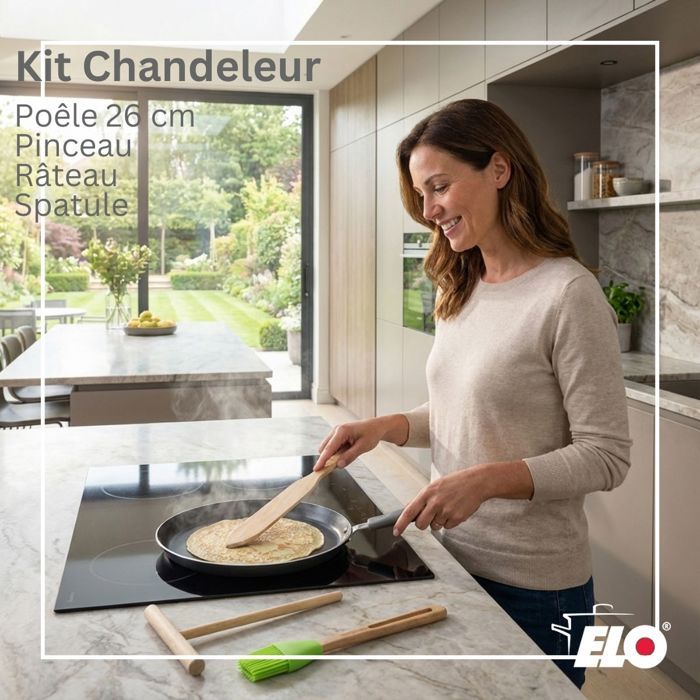 Set chandeleur crepiere - ELO - Ducato - Ø 26 cm - 3 ustensiles