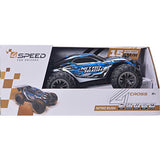 Voiture radiocommandée - 4SPEED - Nitro Rush - Echelle 1/18 - 2,4 GHz - Tout-terrain - Batterie rechargeable - 10 km/h - Dès 5 ans