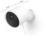 Caméra connectée - Philips Hue - Extérieur - Filaire - Vision nocture - 2K - Bureau - Blanc