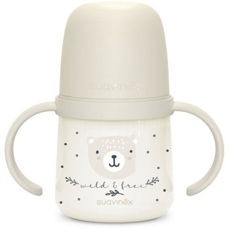 Biberon avec anses - SUAVINEX - NIGHT&DAY WILD&FREE - 150 ml - 6 mois et plus - Gris