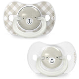 Lot de 2 sucettes symétriques - SUAVINEX - Night&Day Wild&Free - SX Pro - 6 a 18 mois - Gris