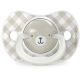 Lot de 2 sucettes symétriques - SUAVINEX - Night&Day Wild&Free - SX Pro - 6 a 18 mois - Gris