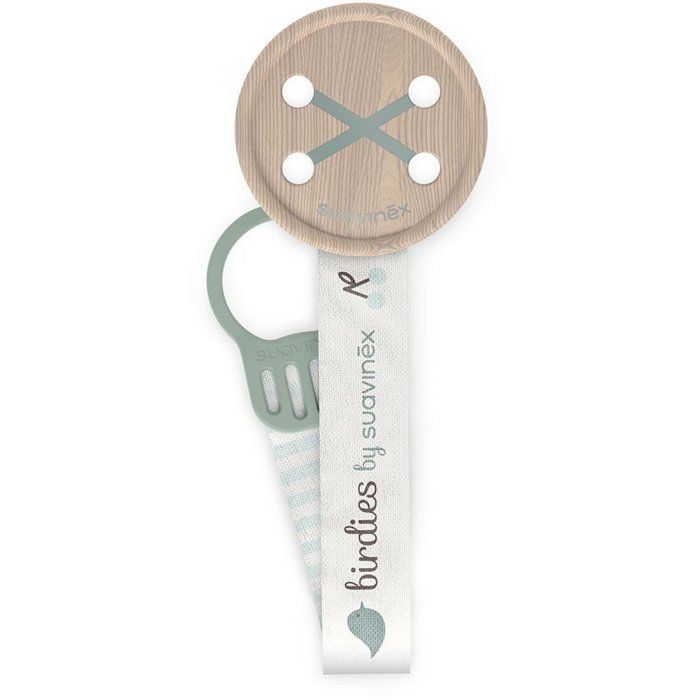 Attache-sucette avec ruban - SUAVINEX - Birdies - Des la naissance - Vert