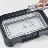 Barbecue électrique de table - SEVERIN - PG8593 - 2000 W - Surface de cuisson 38 x 22 cm - Grille Inox - Thermostat réglable - Noir