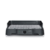 Barbecue électrique de table - SEVERIN - PG8593 - 2000 W - Surface de cuisson 38 x 22 cm - Grille Inox - Thermostat réglable - Noir