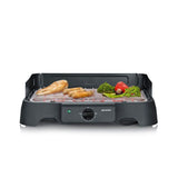 Barbecue électrique de table - SEVERIN - PG8593 - 2000 W - Surface de cuisson 38 x 22 cm - Grille Inox - Thermostat réglable - Noir