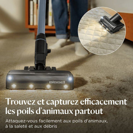 BISSELL PowerClean FurFinder Select - Aspirateur Balai sans Fil - Moteur 200W - Brosse Tangle-Free - Batterie Amovible