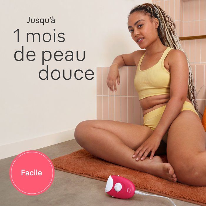 Épilateur électrique - BRAUN - SE3-031 - 2 modes - Blanc / Rose
