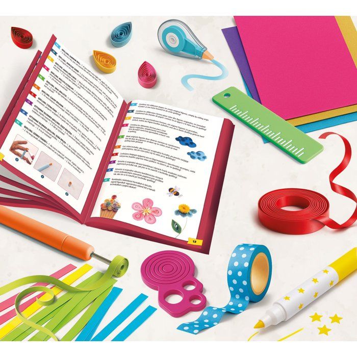 KIDS ART Stripe and Stripe - LISCIANIGIOCHI - Kit Créatif - Rubans & Paillettes - Effets Graphiques - Des 7 ans