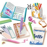 KIDS ART Stationary Lab - LISCIANIGIOCHI - Papeterie Créative - Marqueurs & Autocollants - Accessoires Kawaii - Des 7 ans