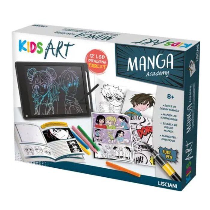 KIDS ART Manga Lab - LISCIANIGIOCHI - Kit Dessin Manga - Tablette LCD - Des 7 ans