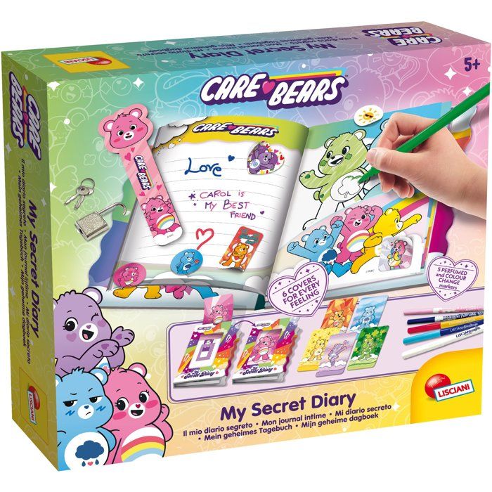 Création journal secret - Les Bisounours - LISCIANIGIOCHI - Journal Intime - Cadenas - Feutres magiques - Des 5 ans
