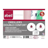 ABEIL Lot de 2 Oreillers DOUBLE CONFORT 100% Coton 60x60cm