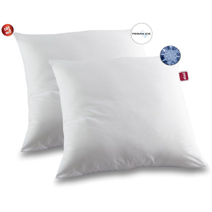 ABEIL Lot de 2 Oreillers moelleux ICEBERG 60x60cm