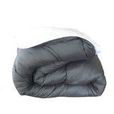 ABEIL Couette chaude Bicolore - 240 x 260 cm - Blanc et gris