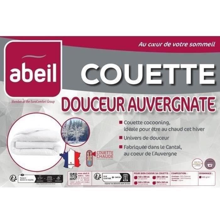 Couette chaude 400gr/m² Douceur Auvergnate - 220 x 240 cm - 2 personnes - ABEIL