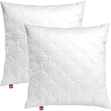 ABEIL Lot de 2 Oreillers a mémoire de forme matelassés- 60x60 cm - Blanc