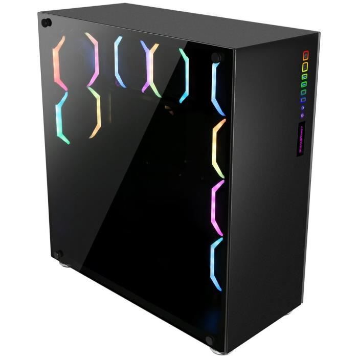 ABKONCORE BOITIER PC R780 Sync - rÈtro Èclairage RGB - Noir - Verre trempÈ - Format E-ATX (ABKO-RMS-780-SYNC)