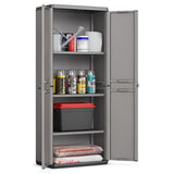 Armoire de rangement - KETER - Più - 3 tablettes réglables - Gris / Noir