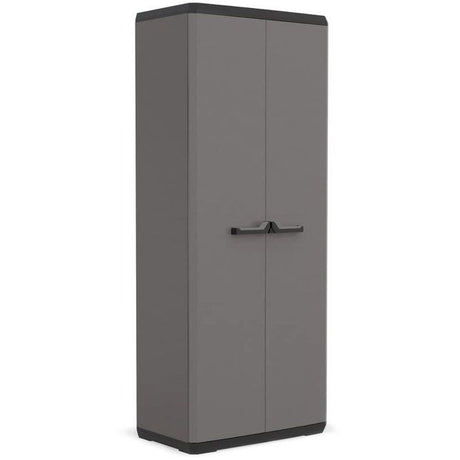 Armoire de rangement utilitaire Piů - KETER - 3 tablettes réglables - Gris anthracite et noir