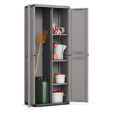 Armoire de rangement utilitaire Più - KETER - 3 tablettes réglables - Gris anthracite et noir