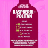 Absolut - Raspberri - Vodka aromatisée - 38,0% Vol. - 70cl