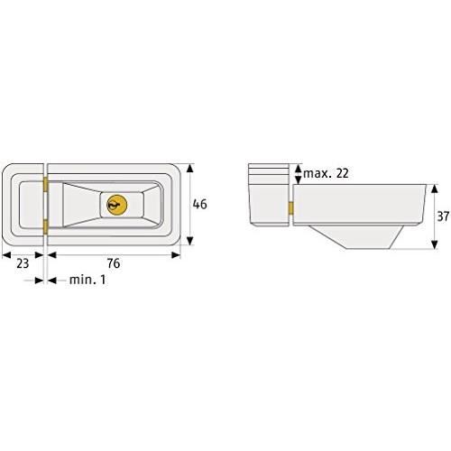 Verrou - ABUS - 3010 W KD EK - Solution universelle pour fenetres et portes - Penes massifs - Montage discret