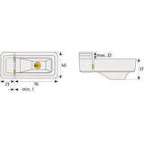 Verrou - ABUS - 3010 W KD EK - Solution universelle pour fenetres et portes - Penes massifs - Montage discret