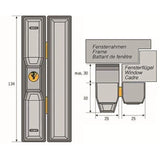 Verrou - ABUS - FTS3002 S KA AL0125 - SÈcuritÈ pour fenetres en alu, bois, plastique - ClÈ nÈcessaire uniquement pour l'ouverture