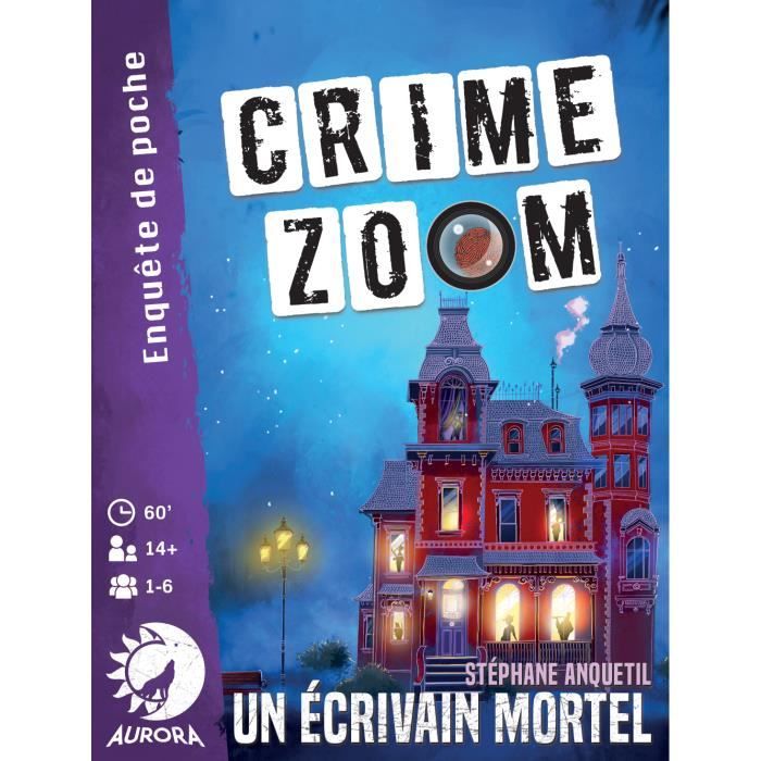 Crime Zoom  Un Écrivain Mortel - Asmodee -  Jeu d'enquete - Des 14 ans - 30 minutes a 1h