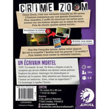 Crime Zoom  Un …crivain Mortel - Asmodee -  Jeu d'enquete - Des 14 ans - 30 minutes a 1h