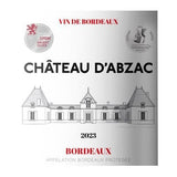 Ch‚teau d'Abzac 2023 Bordeaux - Vin rouge de Bordeaux