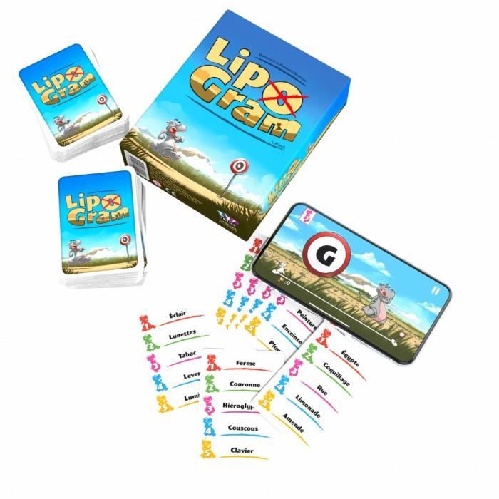 Jeu de sociÈtÈ Lipogram - Asmodee - Fais deviner ton mot - Application offerte pour + de niveaux de jeu