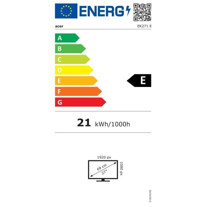 …cran PC - Acer EK271Ebi - 27 FHD - Dalle IPS - 100Hz HDMI - 1ms VRB - FreeSync - Acer VisionCare - Noir