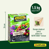 ALGOFLASH NATURASOL - Engrais corne torréfiée et sang séché 1.5kg