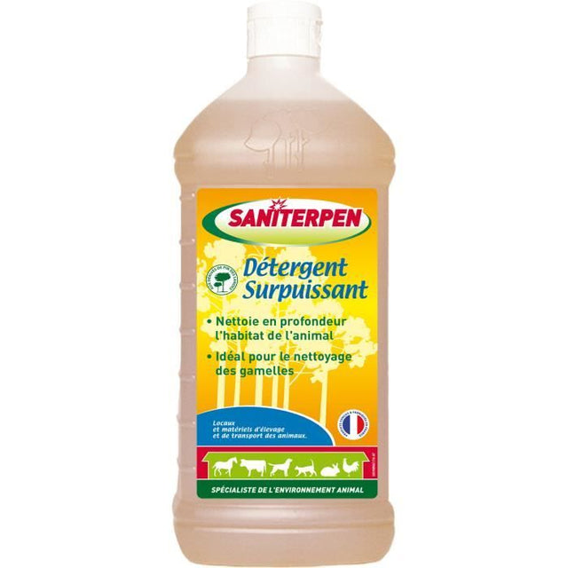 SANITERPEN - Détergent Surpuissant 1L - Nettoie en profondeur. Formule concentrée - Pin des landes