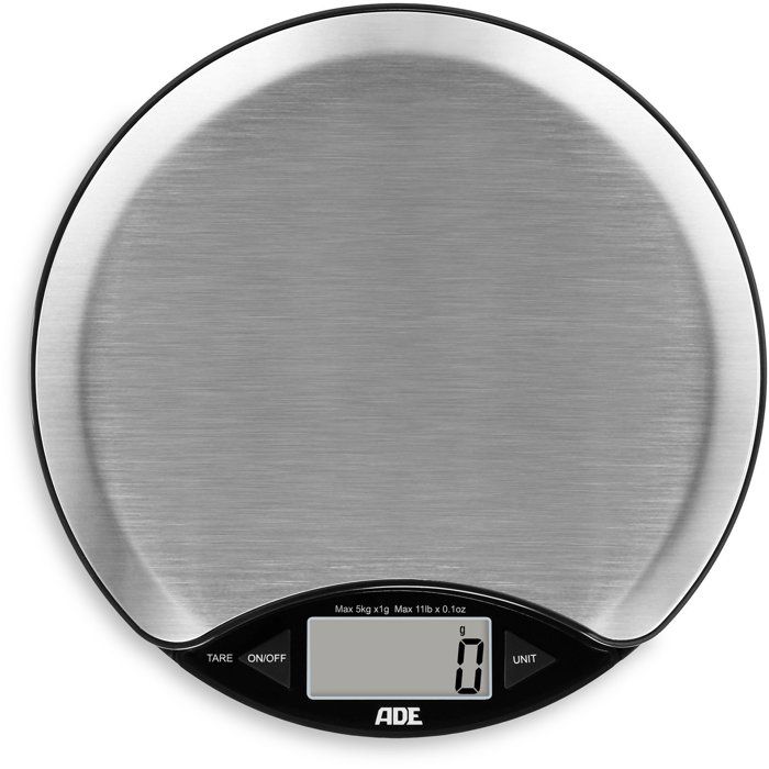 Balance de cuisine digitale - ADE - ANJA - Plastique ABS - 17 x 17 x 2,2  cm - Inclus 1 pile Cr 2032