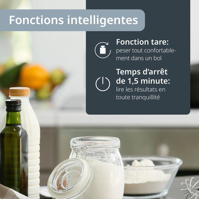 Balance de cuisine digitale - ADE - ANJA - Plastique ABS - 17 x 17 x 2,2  cm - Inclus 1 pile Cr 2032