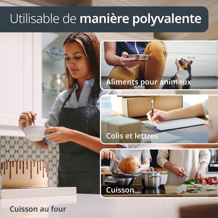 Balance de cuisine digitale - ADE - ANJA - Plastique ABS - 17 x 17 x 2,2  cm - Inclus 1 pile Cr 2032