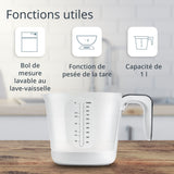 Pichet Gradué/balance - ADE - FRANCA - Verre/Synthétique - 20,7 x 14,6 cm - Inclus 1 pile Cr2032