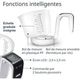 Pichet Gradué/balance - ADE - FRANCA - Verre/Synthétique - 20,7 x 14,6 cm - Inclus 1 pile Cr2032