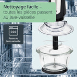Hachoir Multi électrique - ADE - KITCHEN GADGETS - 2 vitesses - 1,2 L - Noir / Inox