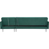 CanapÈ d'angle rÈversible 3 places  ISTANA -Velours Vert-  - - L 286 x P 169 x H 80 cm