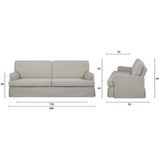 LUZ CanapÈ convertible - Tissu Beige - L 206 x P 95 x H 81 cm