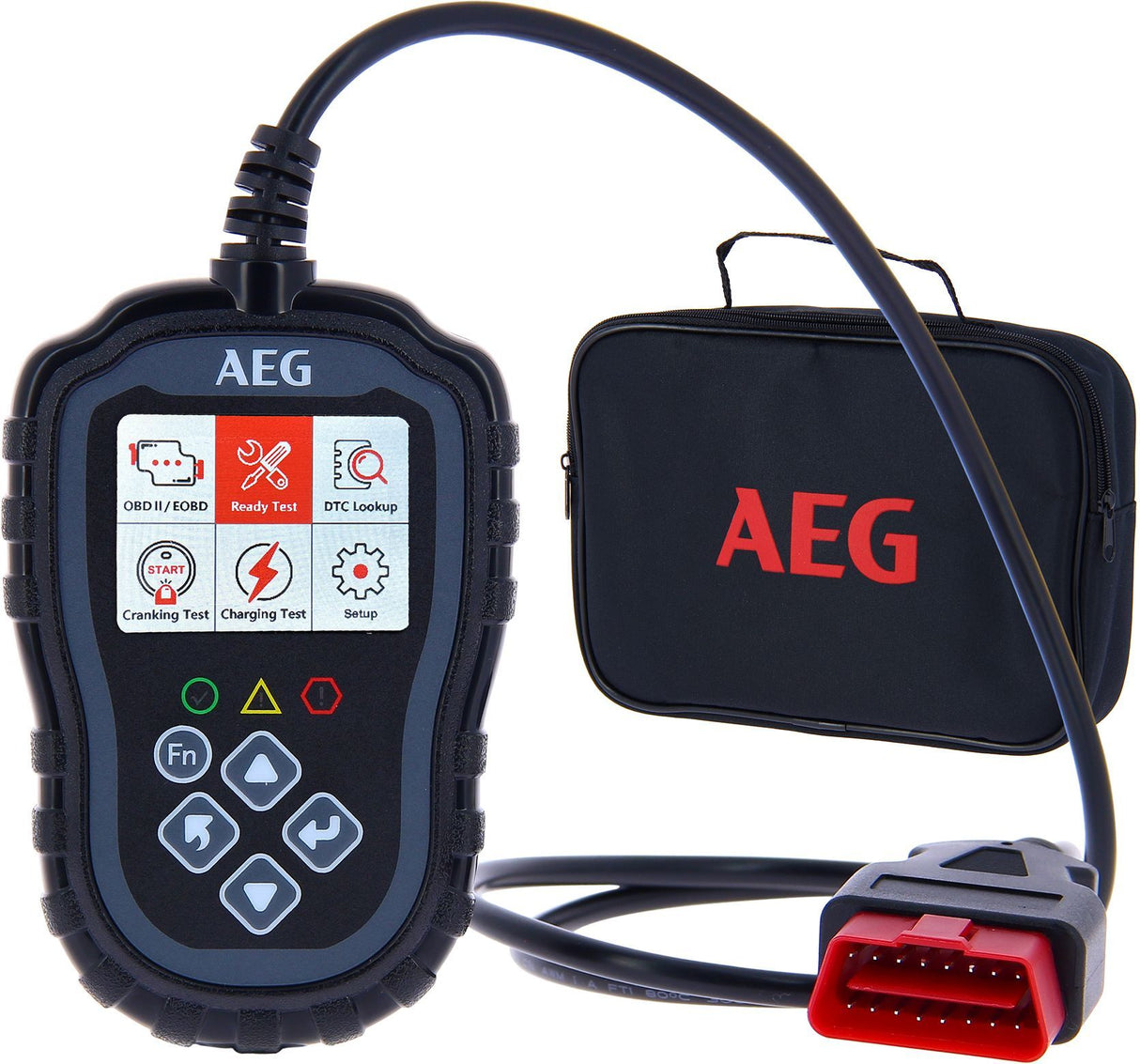 Outil de diagnostic - AEG - OBD2 Evol 2 - Test démarrage - État circuit de charge - Lecture codes défauts