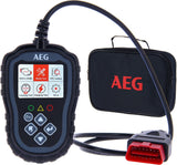 Outil de diagnostic - AEG - OBD2 Evol 2 - Test démarrage - État circuit de charge - Lecture codes défauts