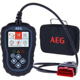 Outil de diagnostic - AEG - OBD2 Evol 2 - Test démarrage - État circuit de charge - Lecture codes défauts